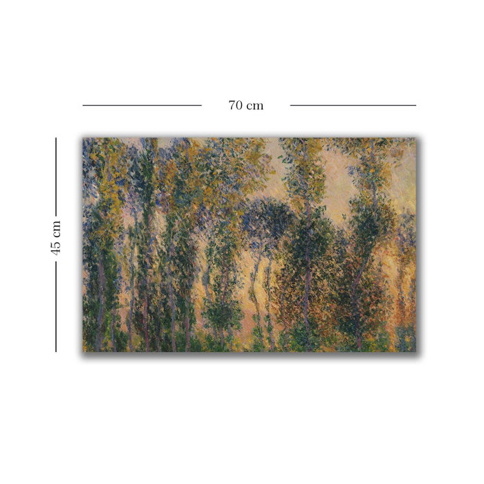 Wallity Pintura en Lienzo Claude Monet Los Álamos en Giverny, Amanecer 45 x 70 cm Wallity Pintura en Lienzo Claude Monet Los Álamos en Giverny, Amanecer 45 x 70 cm